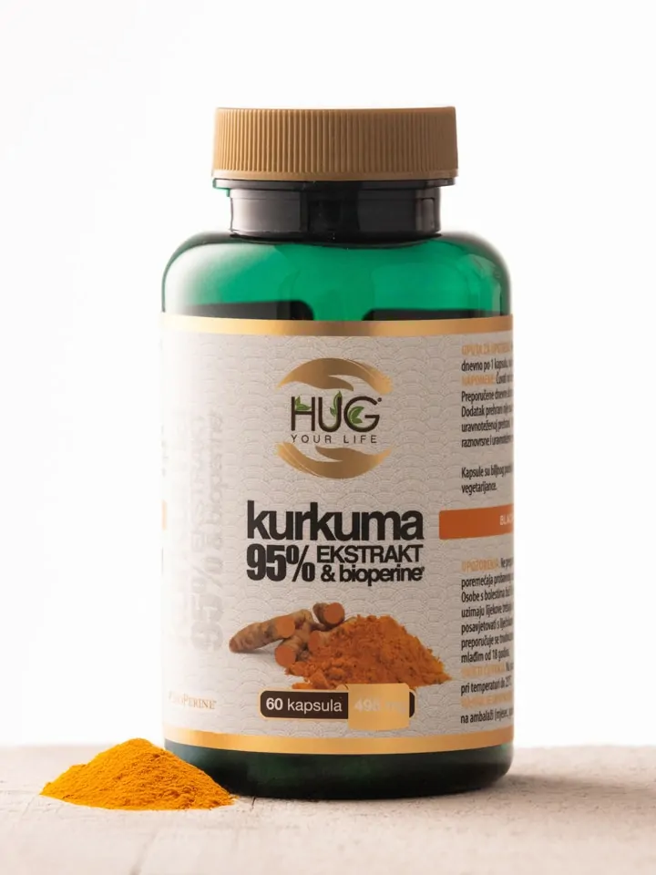 Bocica Hug Your Life Kurkuma 95% ekstrakt & BioPerine dodatka prehrani